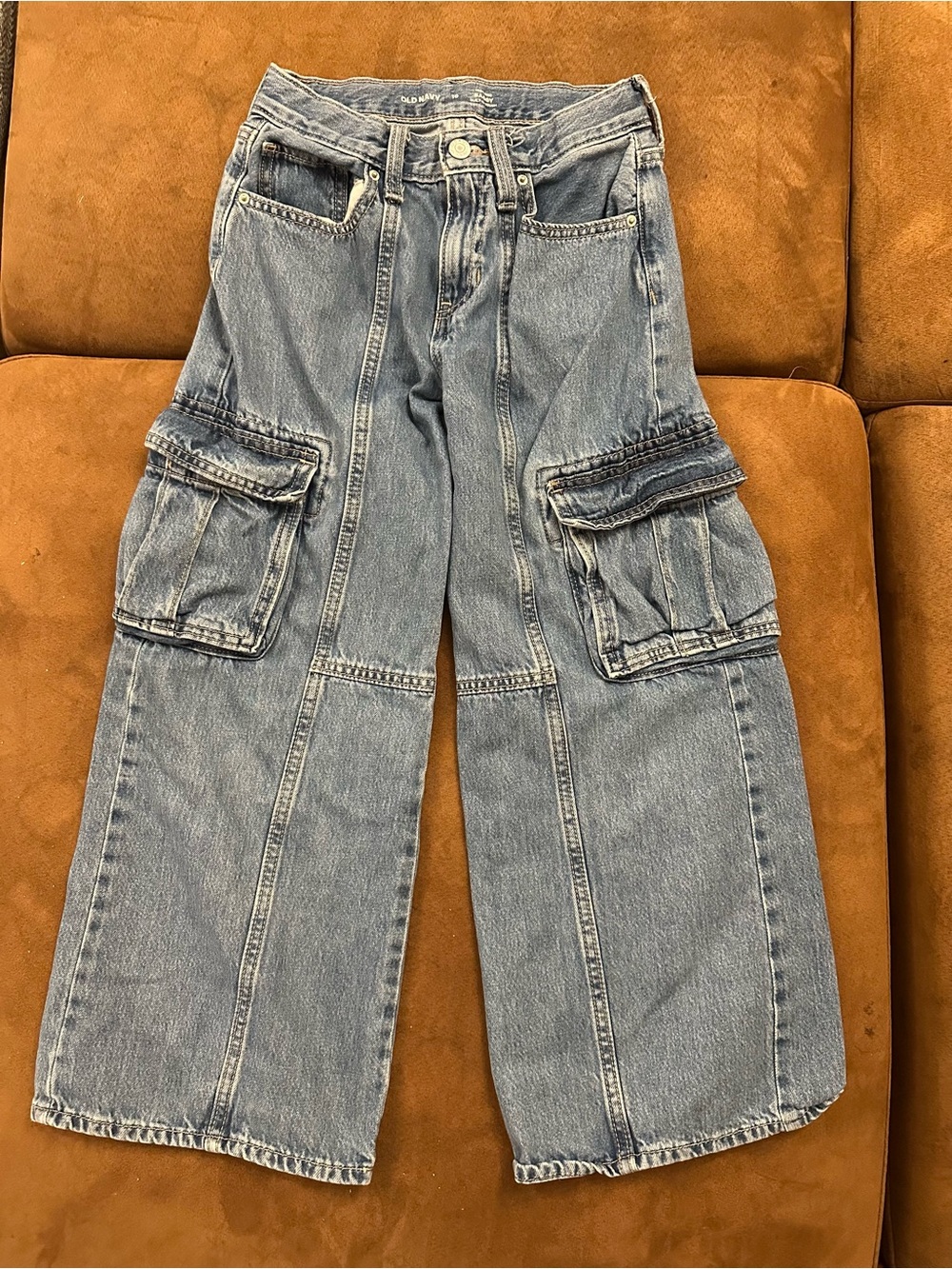 Old Navy Girls Cargo Baggy Jeans Sz 10